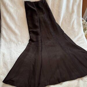 Ann Taylor Full Length Lined Silk A-line Skirt